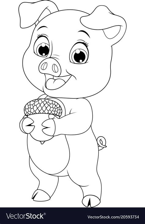 young funny  piggy royalty  vector image vector images