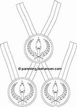 Coloring Gold Medal Pages Getcolorings Medals Olympic sketch template