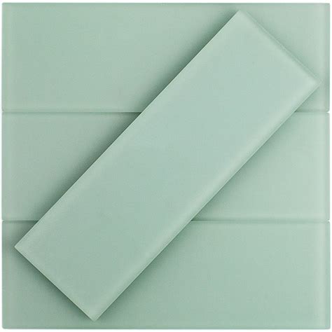 crystal seafoam green  frosted