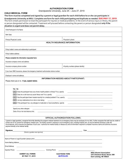 printable medical consent forms    edit  print