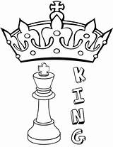 Chess Ajedrez Pieza Szachy Supercoloring Kongen Catur Kolorowanka Kroon Karikatur Categorías sketch template