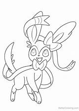 Sylveon Pokemon Coloring Pages Printable Draw Outline Anime Drawing Drawings Kids Adults Getdrawings Step Color Learn Drawingtutorials101 sketch template