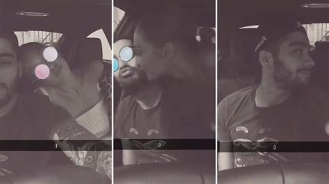 Zayn Malik And Gigi Hadid Kissing In Their Car Youtube