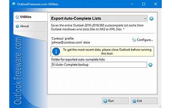 Export Auto-Complete Lists screenshot #4