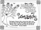 Seed Mustard Parable Coloring Faith Pages Kids Printable Sunday School Bible Crafts Activities Tree Sower Activity Craft Children Sheets Parables sketch template