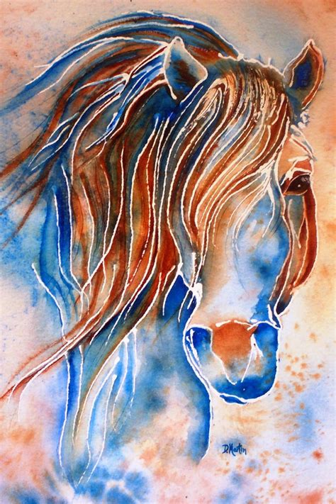 original watercolor horse painting dreaming  colorado watercolor
