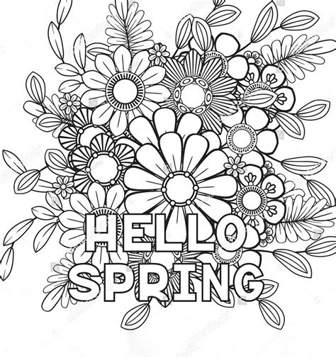 spring coloring pages  print