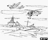 Coloring Military Pages Coastguard Rescue Action Helicopter sketch template