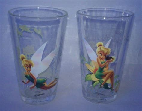 two disney fairies glasses tinkerbell 16oz glass tumblers by the