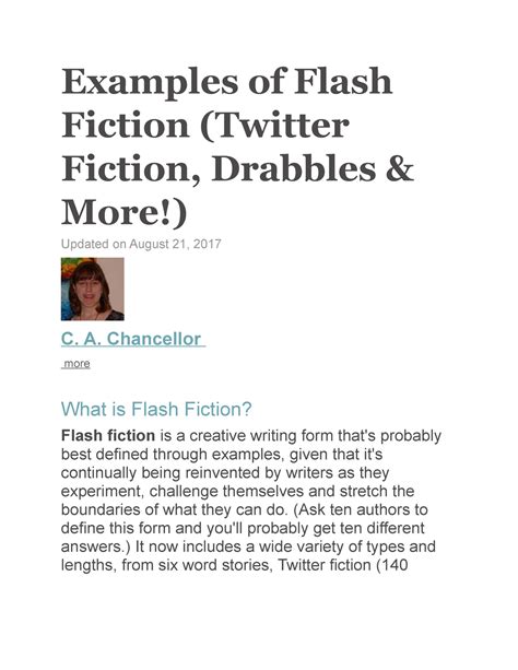 flash fiction examples examples  flash fiction twitter fiction
