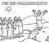 Coloring Commandments Ark Covenant Pages Ten Moses Getcolorings Getdrawings Color sketch template