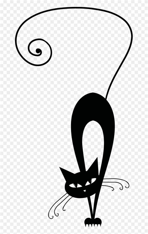 gatti stilizzati immagini black cat silhouette clipart