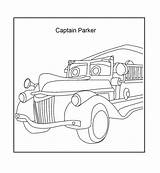 Coloring Parker Captain Kids Printable Fire Engine Pdf Open Print  Cartoon sketch template
