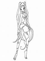 Winx Pages Stella Coloring Club sketch template
