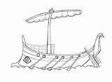 Greek Ancient Ship Odyssey Drawing Boat Draw Choose Board sketch template