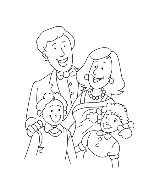 family coloring page  kids
