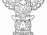 Totem Pole Drawing Wolf Easy Pages Native Coloring Paintingvalley American Getdrawings sketch template