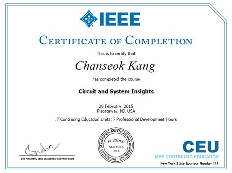 daily ieee certificate