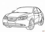 Hyundai Elantra Coloring Online Pages 2009 sketch template