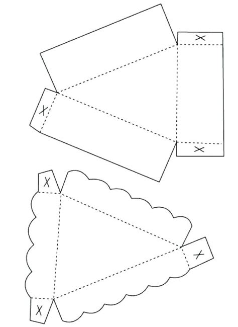 printable paper cake slice box template