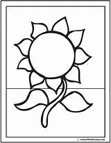 Sunflower Coloring Pages Preschool Simple Printable Template Sun Sunflowers Printables Print Pdf Templates Adult Colorwithfuzzy sketch template