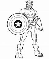 Coloring Marvel Pages Captain Getcolorings Printable Avengers sketch template