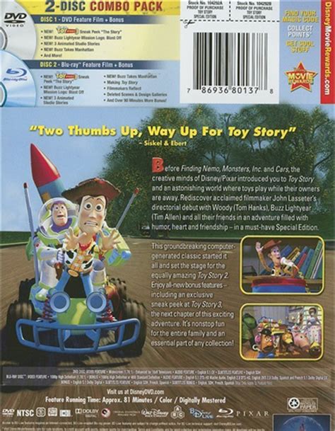 toy story special edition dvd case blu ray 1995 dvd