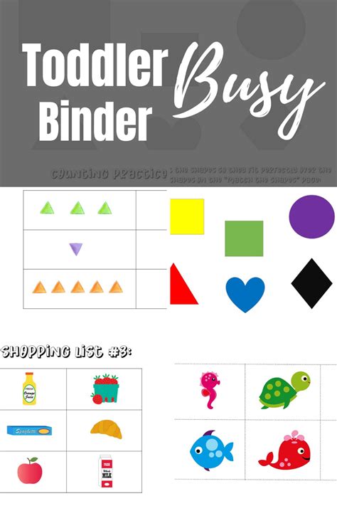 toddler busy binder    printable pages   busy toddler