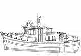Yate Dibujo Remolcador Yacht Stampare Barche Peschereccio sketch template