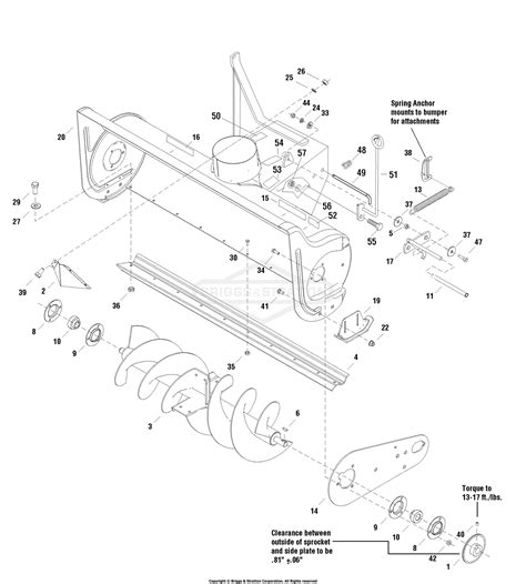 simplicity  snowthrower single stage  parts diagram  body rotor group