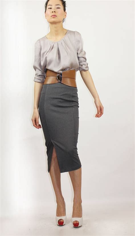 Grey Pencil Skirt Love The Whole