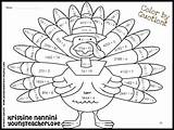 Thanksgiving Math Worksheets Coloring Division Grade Color Pages 5th Multiplication Number Fall Long Activities 3rd Kids 4th Sheets Fun Themed sketch template