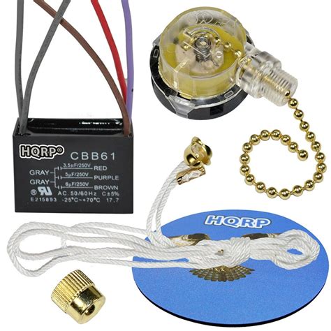 hqrp kit ceiling fan capacitor ufufuf  wire cbb  speed fan switch hqrp coaster