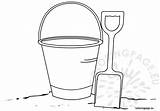 Bucket Shovel Coloring Spade Clipart Beach Summer Color Kids Sand Pages Outline Pail Colouring Coloringpage Eu Writing Sheets Info Grade sketch template