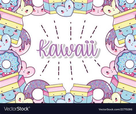 kawaii cute cartoons royalty  vector image