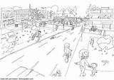 Traffic Coloring Pages Large Printable Edupics sketch template