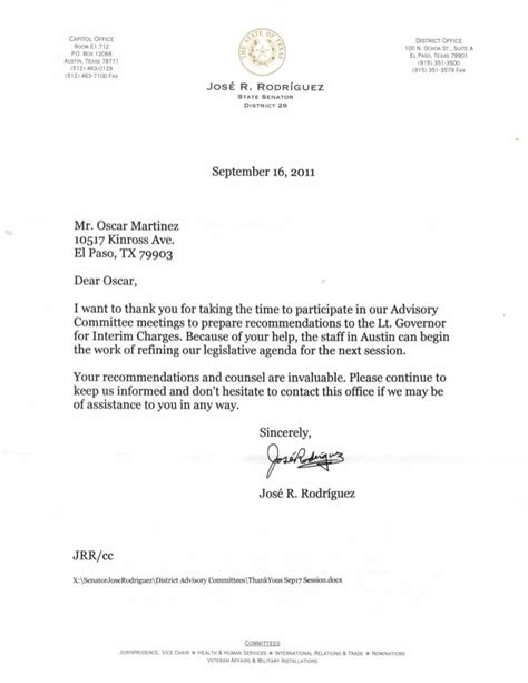 letter  senator rodriguez