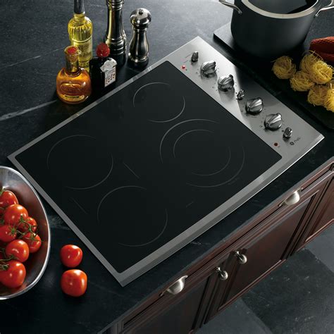 ge profile series ppsmss  built  electric cooktop stainless steel