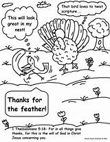 Thanksgiving Coloring Pages Turkey Sunday School Funny Kids Stealing Feather Color Church Printable Bird Getcolorings Little Popular sketch template