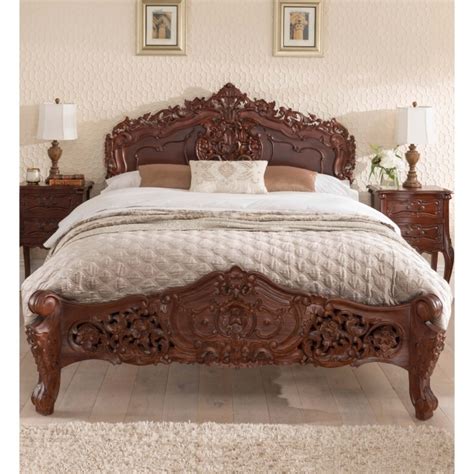 raphael antique french style bed wooden carved bed vintage bed