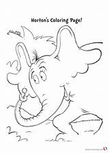 Dr Seuss Coloring Horton Pages Printable Hears Who Paste Cut Rhyming Kindergarten Worksheets Color Getcolorings Excel Db sketch template