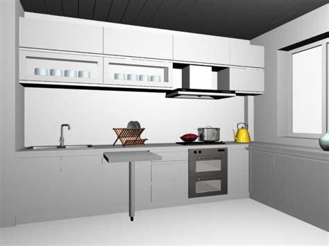 small kitchen layout design  model dsmax files   modeling   cadnav