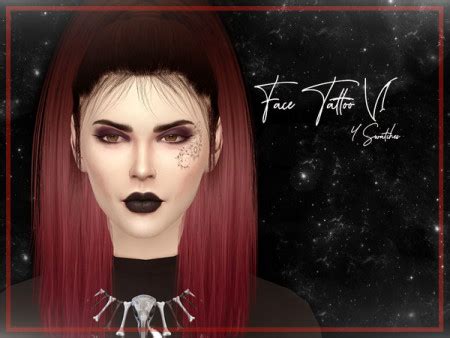 face tattoo   reevaly  tsr sims  updates