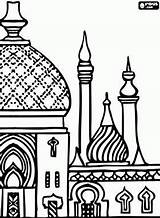 Mosque Coloring Pages Getcolorings Towers Minarets sketch template