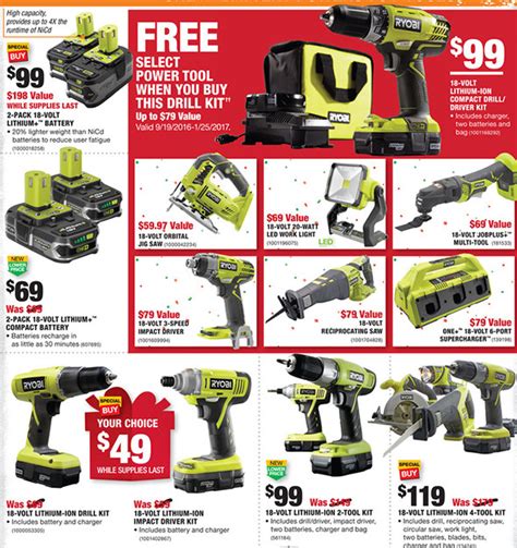 Home Depot Black Friday 2016 Tool Deals