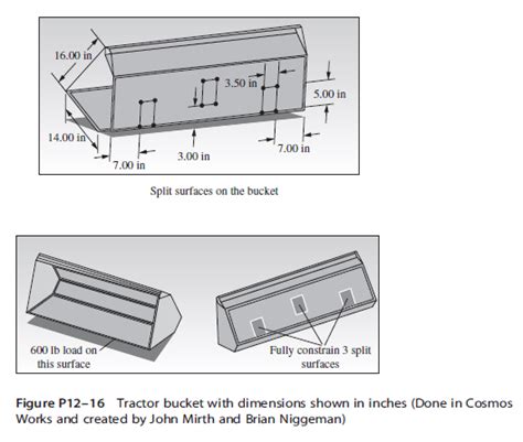 tractor bucket  dimensions  shown  figure p  load   bucket
