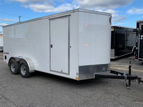 enclosed cargo trailer xv white ramp wells cargo rons toy shop