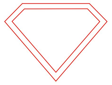 superman diamond outline clipart