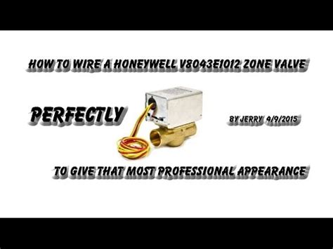 wire  honeywell ve zone valve youtube