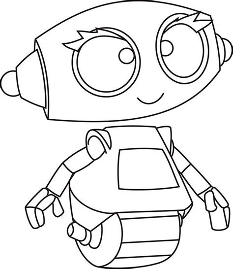 rob  sweet robot coloring pages  place  color
